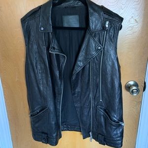 AllSaints Leather Vest